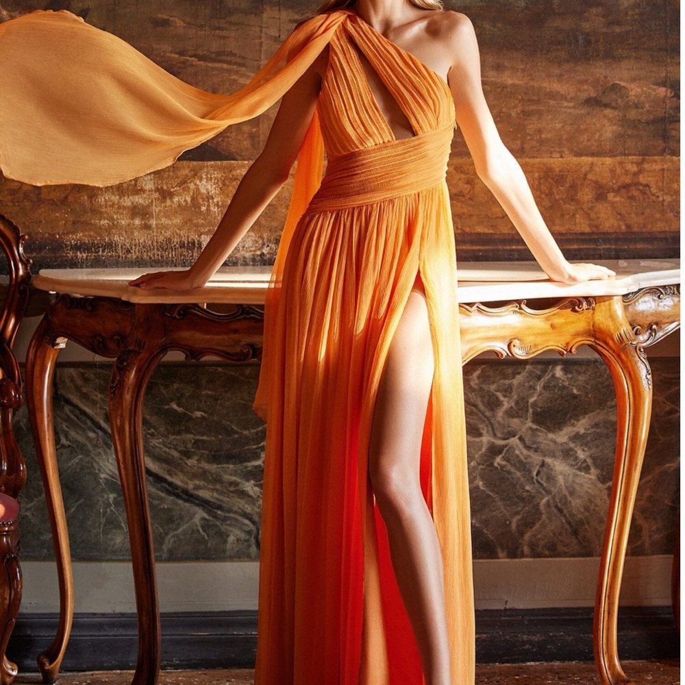Alan our Orange Gown